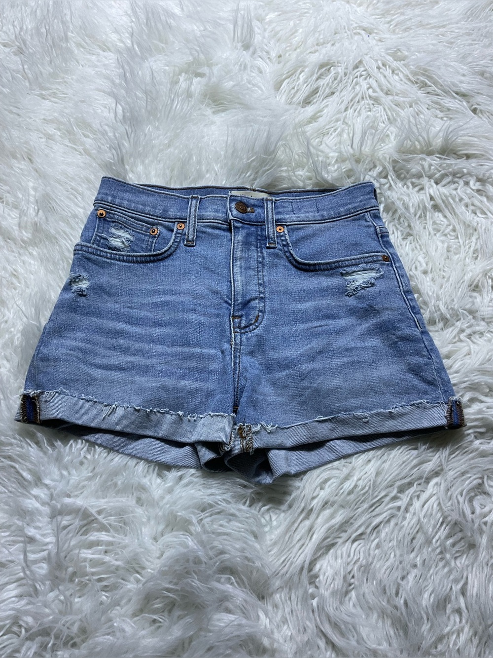 Madewell High-Rise Denim Shorts in Littleton Wash